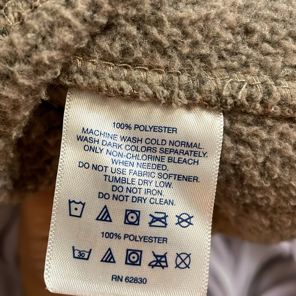 Women’s LANDS’END L/T 14-16 tan jacket w/ hoodie-like new - Picture 4 of 4